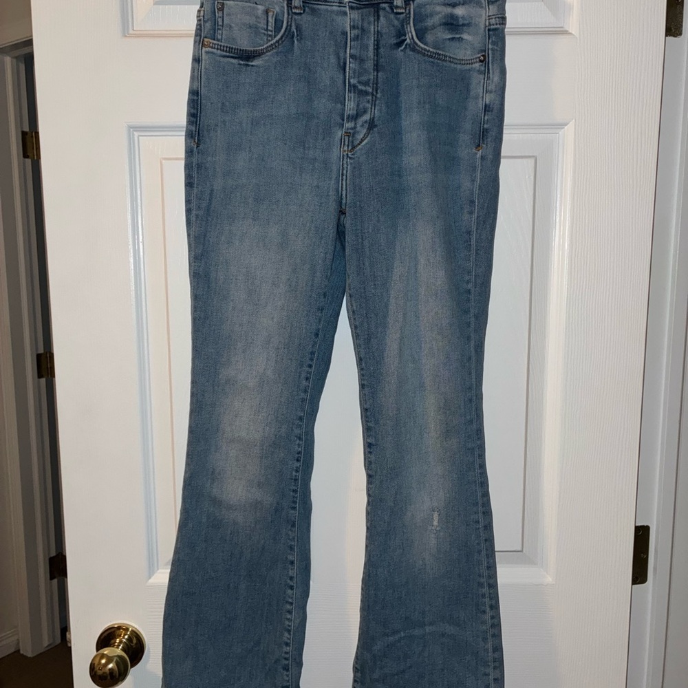 Anthropologie Pilcro High Rise Flare Jeans Light Wash 27